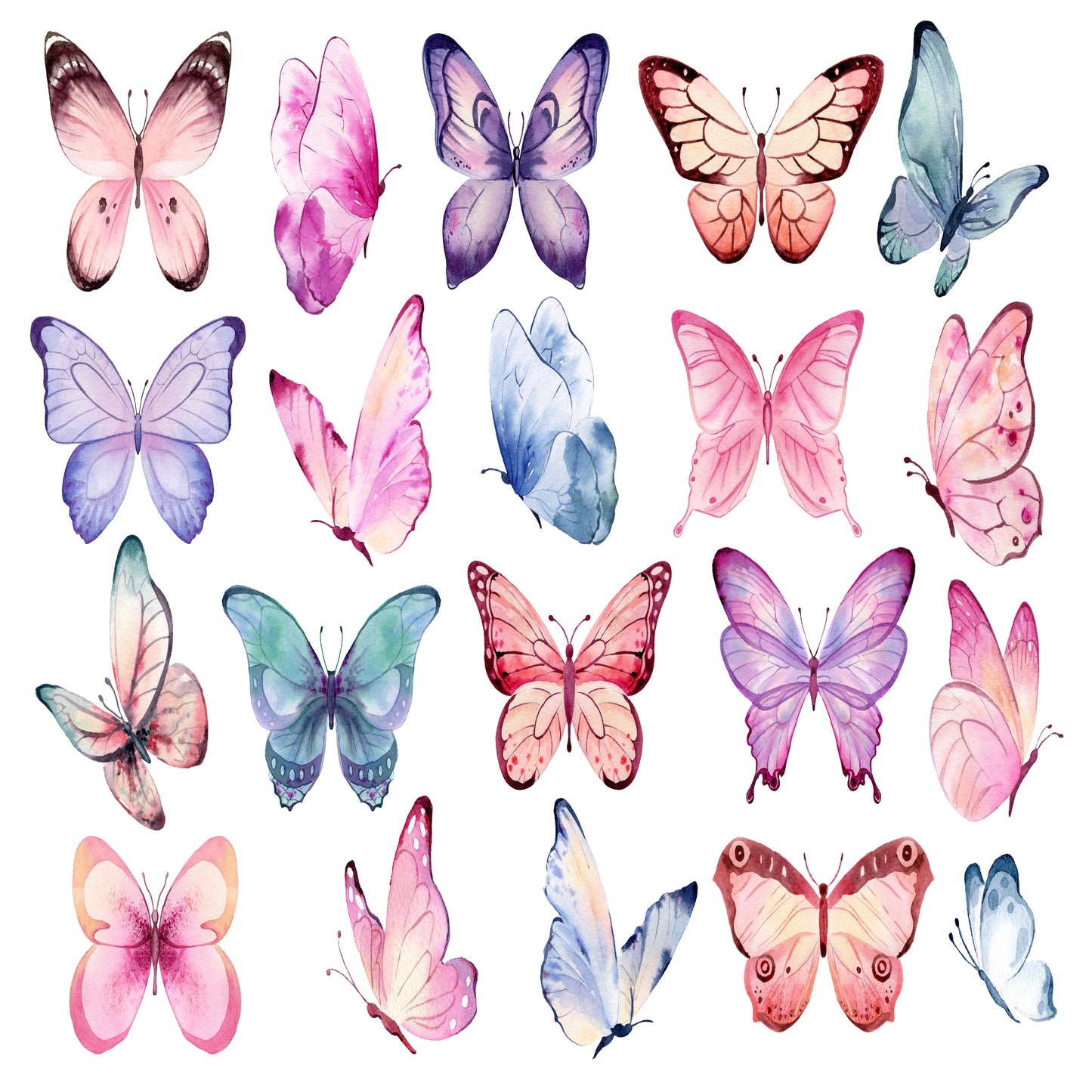 Butterfly 12.5''12.5'' Disposable Paper Placemats, Set of 24