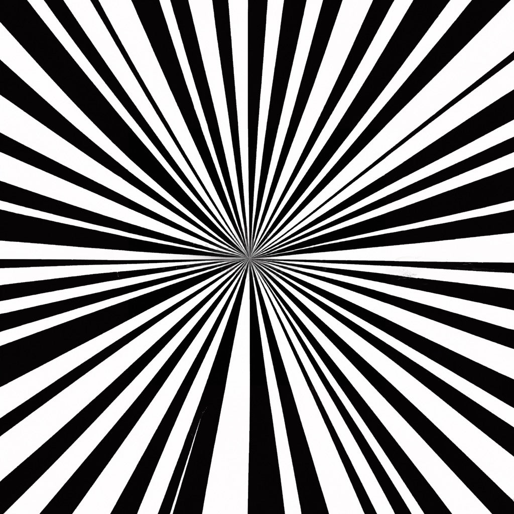 Black & White Sunburst 12.5''12.5'' Disposable Paper Placemats, Set of 24