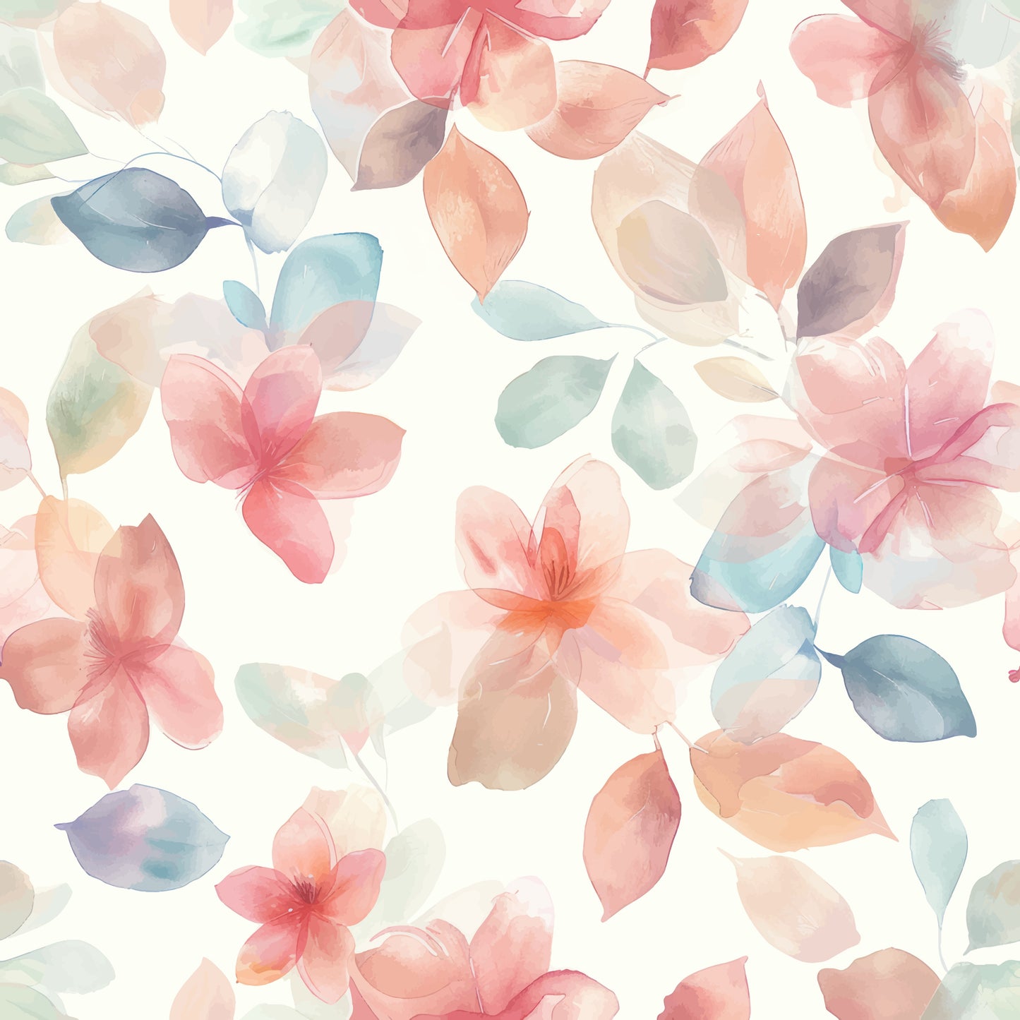 Watercolor Leaves 12.5''12.5'' Disposable Paper Placemats, Set of 24