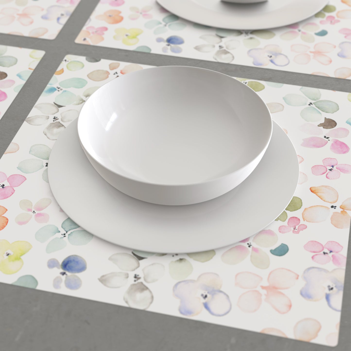 Pretty Flowers 12.5''12.5'' Disposable Paper Placemats, Set of 24