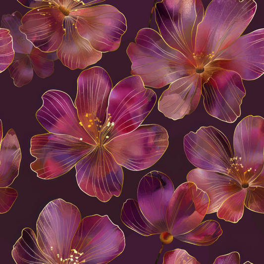 Abstract Flowers 12.5''12.5'' Disposable Paper Placemats, Set of 24