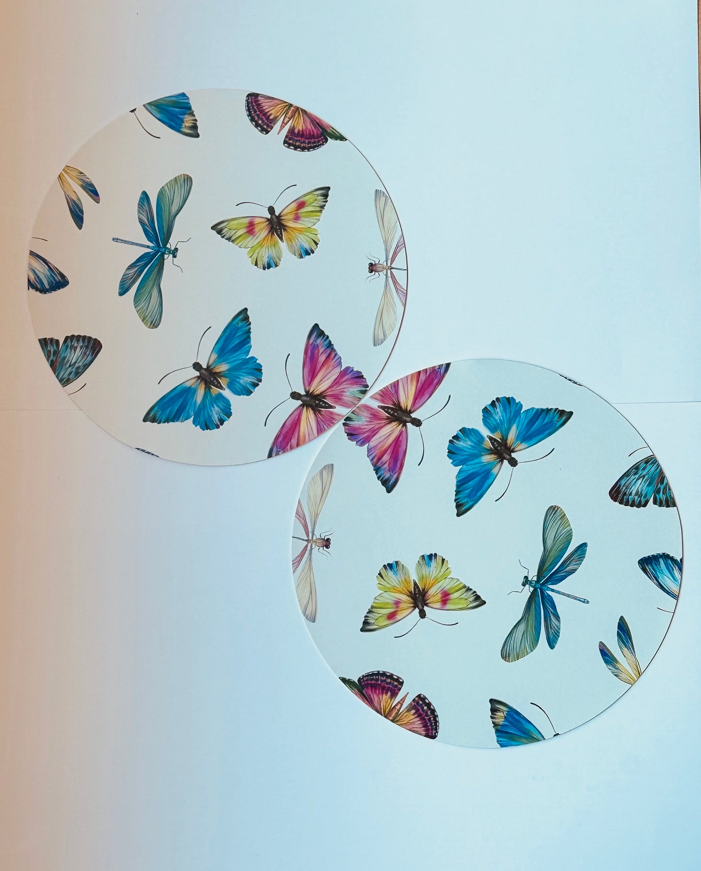 Butterfly Party 15'' Round Placemats, Set of 4